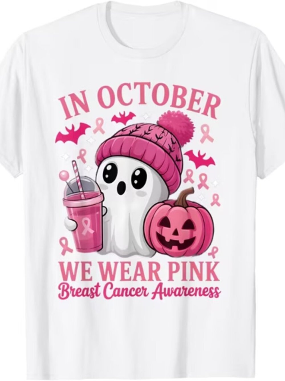In October We Wear Pink Breast Cancer Awareness Unisex T-Shirt